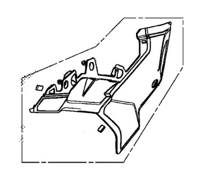 Couvre Centre Gauche Honda CB500X 2019/2023