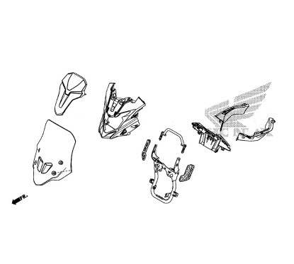 Support Bulle Supérieur Honda CB500X 2019/2023