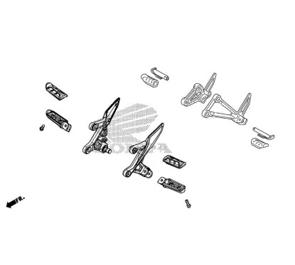 Vis Embout Repose Pied Conducteur Honda CB500X 2016 2017 2018