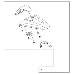 Accessoire Couvre Selle Passager Kawasaki Z250 2019/2022