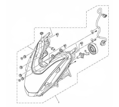 Headlight Yamaha Tricity 125 2014/15