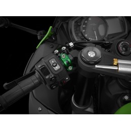 Set Rotating Bar Clamps Bikers Kawasaki