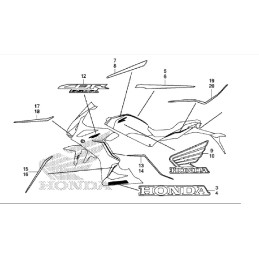 Stickers Set Honda CBR650R Black 2019
