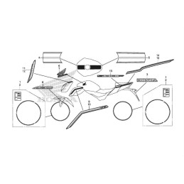 Autocollant Arrière Reservoir Honda CB500F 2016 2017 2018