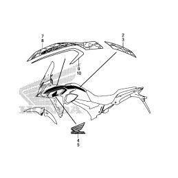 Pattern Front Cowling Right Honda CB500X 2019 2020 2021