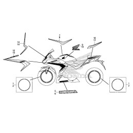 Mark Front Cowling Left Honda CBR500R 2019 2020 2021