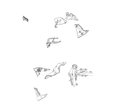 Duct Inner Guide Right Kawasaki Z900 2020 2021 2022 2023