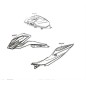 Pattern Shroud Outer Right Kawasaki Z250 2019