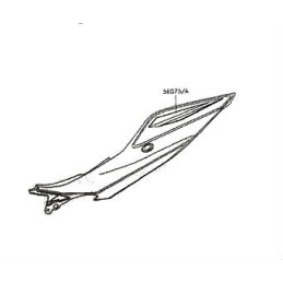 Pattern Rear Cover Left Kawasaki Z250