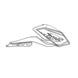 Autocollant Carénage Écope Droit Kawasaki Z400