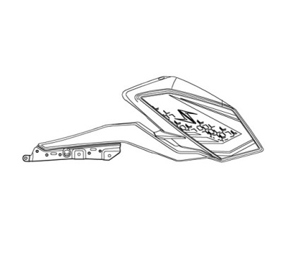 Autocollant Carénage Écope Droit Kawasaki Z400