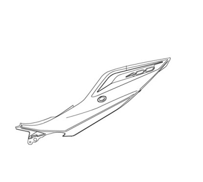 Autocollant Carénage Arrière Gauche Kawasaki Z400 2020 Gris