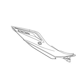 Autocollant Carénage Arrière Droit Kawasaki Z400 2020 Gris