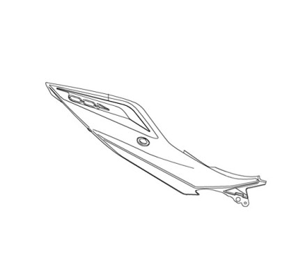 Autocollant Carénage Arrière Droit Kawasaki Z400 2020 Gris