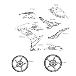 Autocollant Carénage Inferieur Droit Kawasaki NINJA 650 KRT 2018