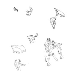 Intérieur Ecope Gauche Kawasaki Z650 2020 2021