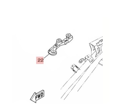 Rear Grip Right Bracket Yamaha MT-03 / MT-25