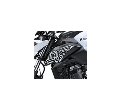 Autocollant Motif Ecope Gauche Kawasaki Z650 Blanc 2019