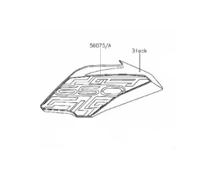 Pattern Shroud Left Kawasaki Z650 White 2019
