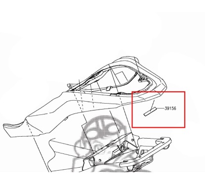 PAD, 7X44X1 Kawasaki Z900 2017 2018 2019