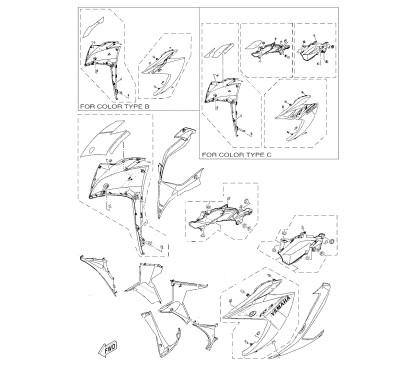 Carénage Inférieur Droit Yamaha YZF R3 MOTO GP 2017