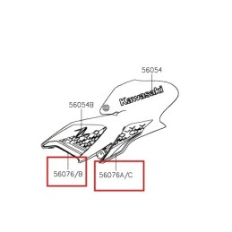 Set Patterns Cover Tank Left Kawasaki Z900 2020 2021