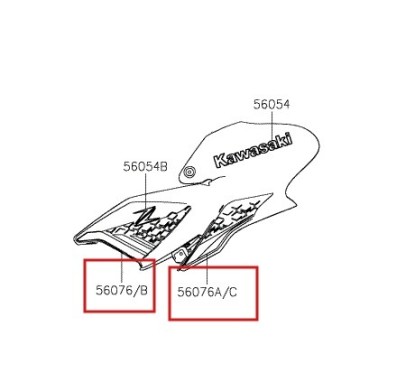 Set Patterns Cover Tank Left Kawasaki Z900 2020 2021
