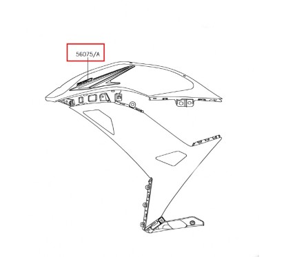 Autocollant Flanc Avant Gauche Kawasaki NINJA 650 2017 2018 2019