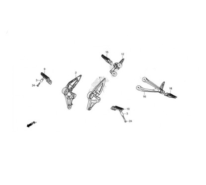 Arm Right Main Step Honda CB150R