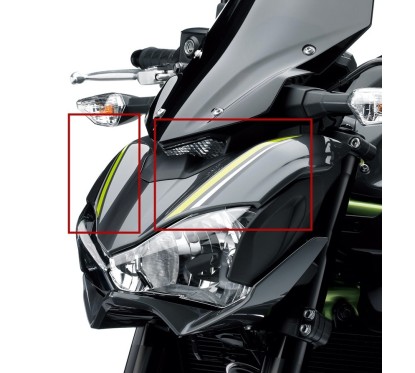 Kit Autocollants Carénage Phare Kawasaki Z900 Gris 2017 2018
