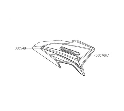Set Patterns Shroud Outer Right Kawasaki Z650 Black 2020 2021