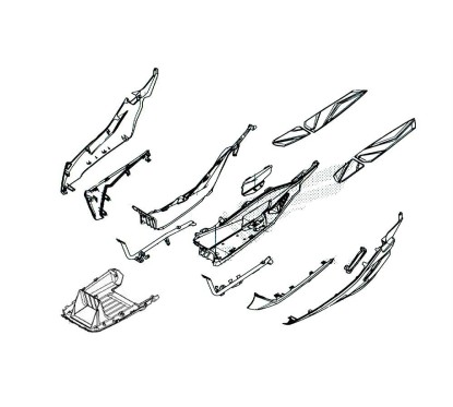 Support Plastique Pied Gauche Honda Forza 350 2021