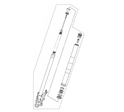 Fourche Avant Droit Yamaha MT-03 2020 2021