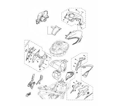 Grill Air Intake Left Side Yamaha MT-03 2020/24