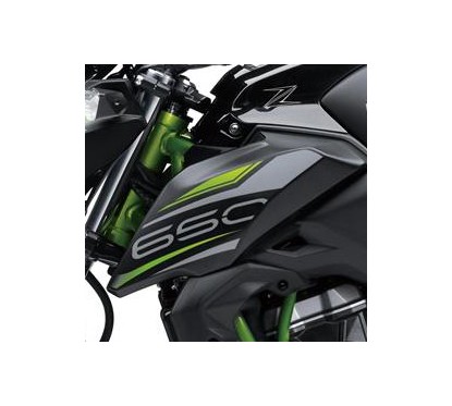 Autocollant Motif Ecope Gauche Kawasaki Z650 Noir 2019