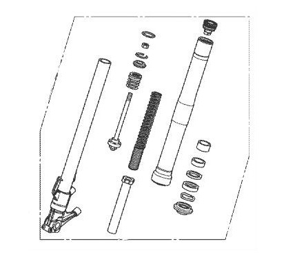 Fourche Avant Gauche Honda CB650R 2021 2022