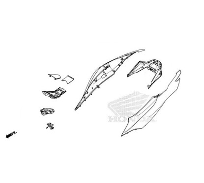 Rear Cover Honda PCX 125/160 v5 2021