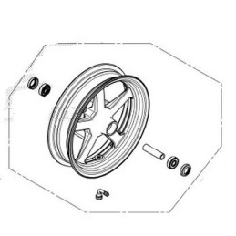 Front Wheel Black Honda MSX GROM 125 2021 2022