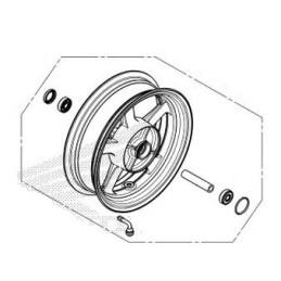 Rear Wheel Black Honda MSX GROM 125 2021 2022 2023