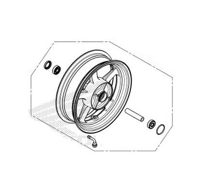 Rear Wheel Gold Honda MSX GROM 125 2021 2022 2023
