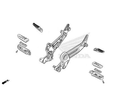 Platine Repose Pied Gauche Honda MSX GROM 125 2021 2022 2023 2024