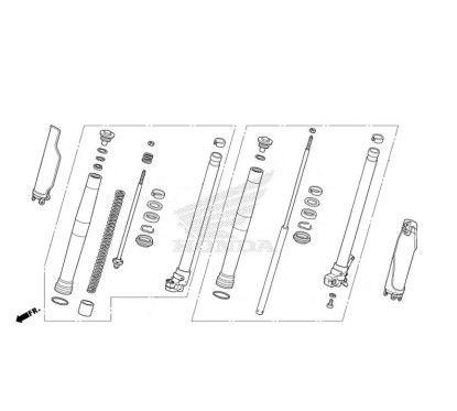 Pipe Fork Left Honda CRF300 2021/2024 NO ABS