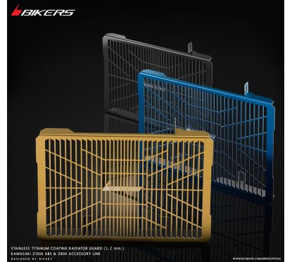 Grille Protection Radiateur Titane 1.2mm Stainless Bikers Kawasaki NINJA 1000 SX