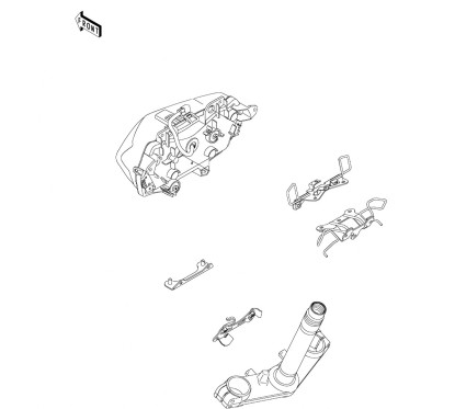 Bracket Lower Headlight Kawasaki Z650 2020 2021 2022