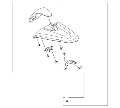 Accessoire Couvre Selle Passager Kawasaki NINJA 250
