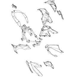 Carénage Avant Gauche Inférieur Kawasaki NINJA 250