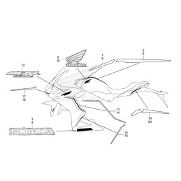 Kit Autocollants Honda CBR650R Noir 2021