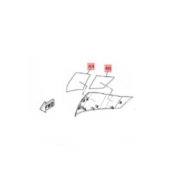 Kit Stickers Carénage Avant Droit Bleu 2014 Yamaha YZF R15