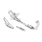 Couvre Tuyau Échappement Honda CB500F 2019/2023 Couvre Tuyau Échappement Honda CB500F 2019/2023