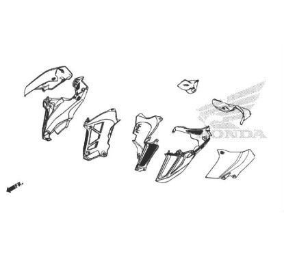 Panel Left Inner Honda CB500F 2022 2023